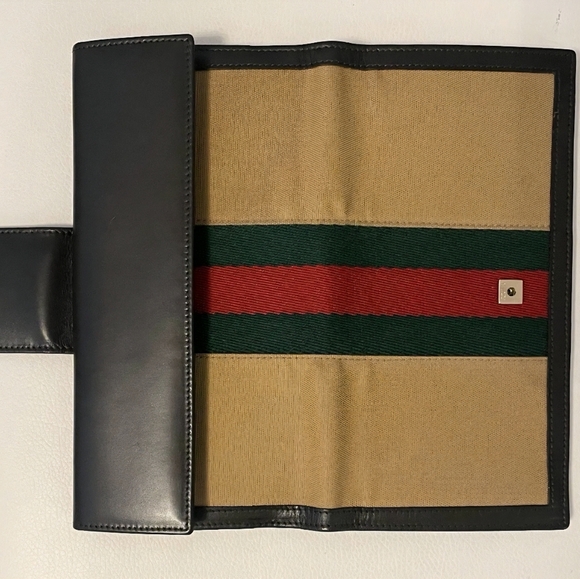 Gucci Vintage Sherry Web Bi-Fold Long Wallet - Excellent Condition - Picture 7 of 8